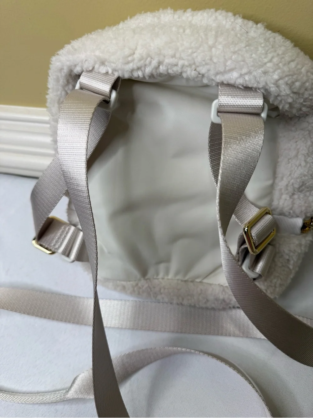 White Lululemon Fleece Backpack New with Tags